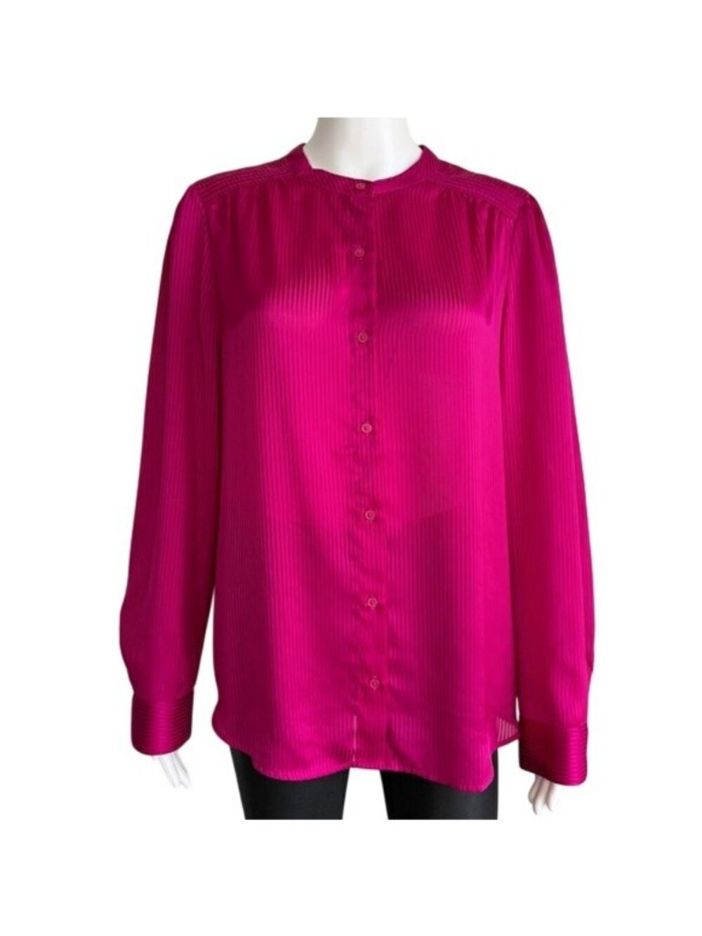Banana Republic Classic Fit Sheer Button-Front Blouse – Size L